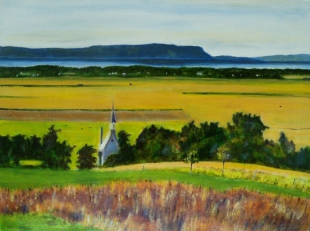 Grand Pre Church Countryside, Nova Scotia